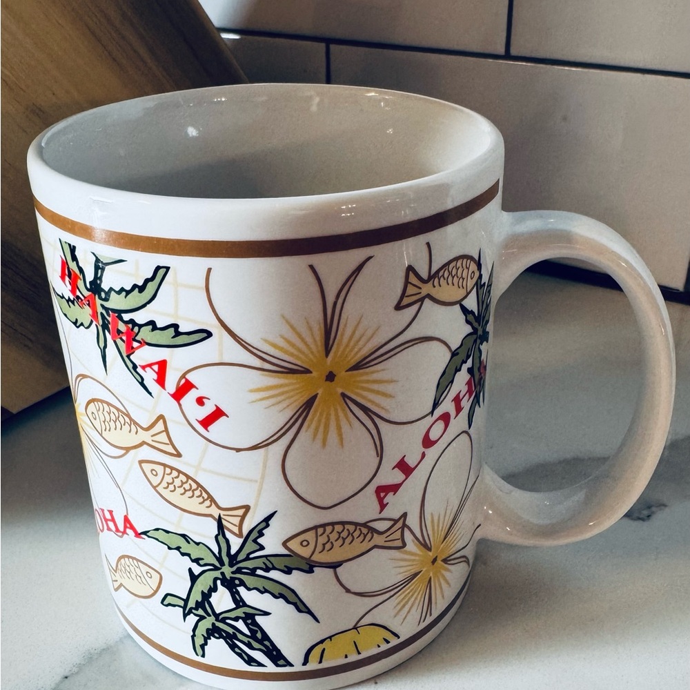 Hawaiian White Plumeria of Aloha Mug Jim Lieu designed